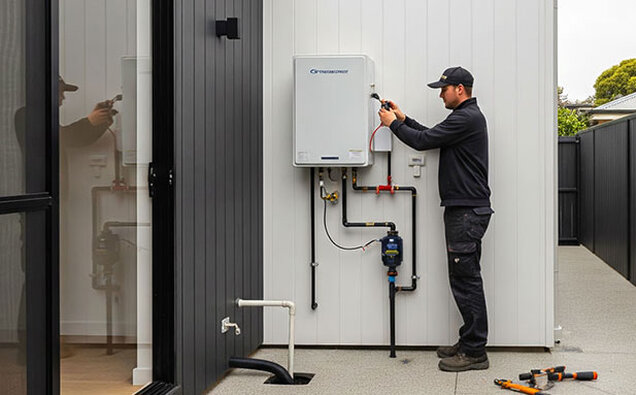 Plumber Installing